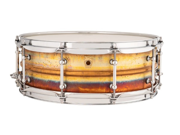 Caisse claire phonétique Ludwig 5" x 14" en bronze brut avec cosses tubulaires