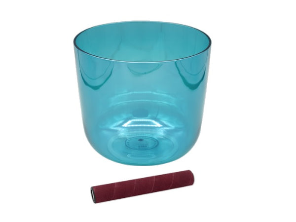 Bol chantant en cristal Infinity de Sela Percussion de 5,75 po en sol 4, 440 Hz, cyan