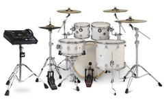 DWe White Marine 5PC Kit V71 Bundle + DWe Cymbals DEKTFP05TBWMCPV71