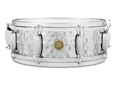 Caisse claire Gretsch 5x14 USA Custom martelée en chrome sur laiton