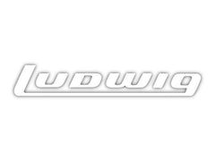 Autocollant avec logo blanc Ludwig des années 70