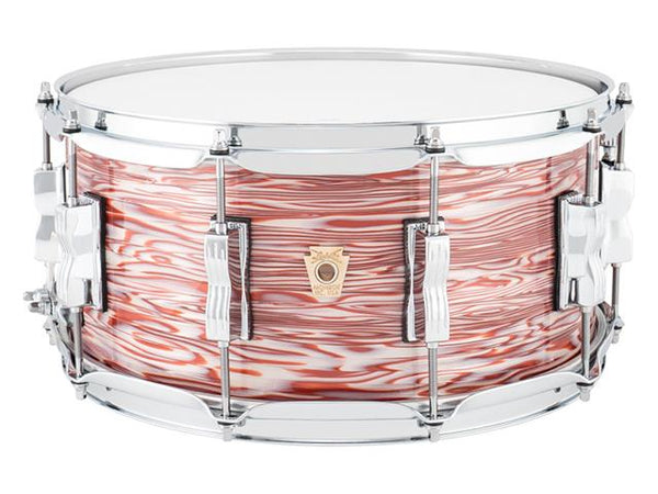 Caisse claire classique en érable Ludwig 6,5 x 14, couleur rose vintage Oyster
