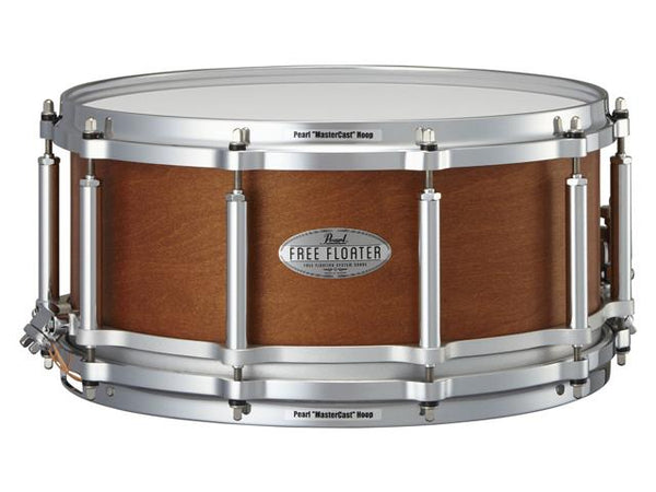 Caisse claire flottante Pearl 6,5 x 14 en érable/acajou