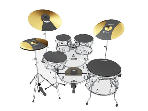 Pack standard Evans SoundOff 12", 13", 14", 16"