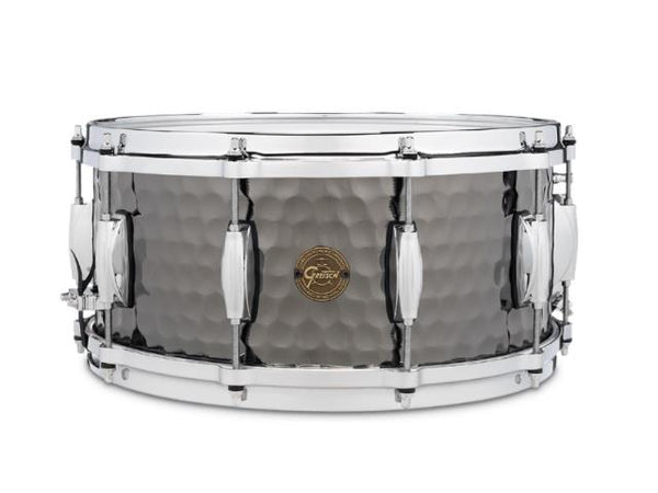 Gretsch 6.5x14 Hammered Black Steel Snare Drum