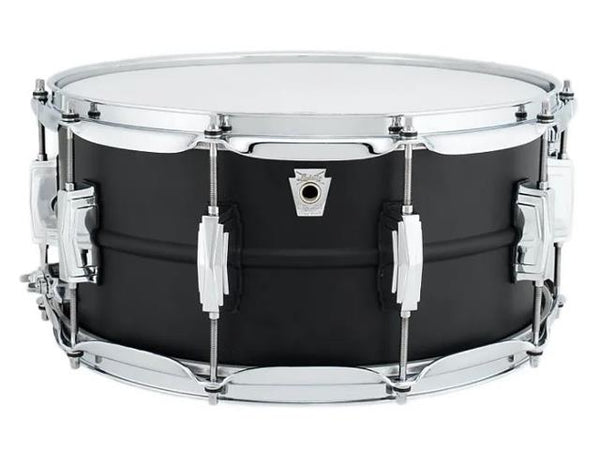 Ludwig 8x14 Stealth Brass Matte Black Snare Drum