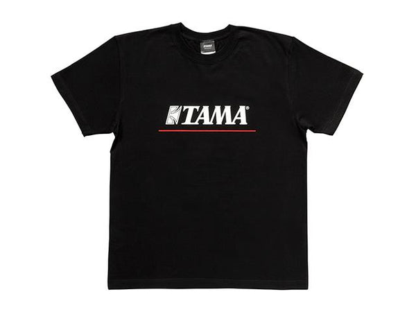 Tama Logo T-shirt Black w/ Red Line Size Small